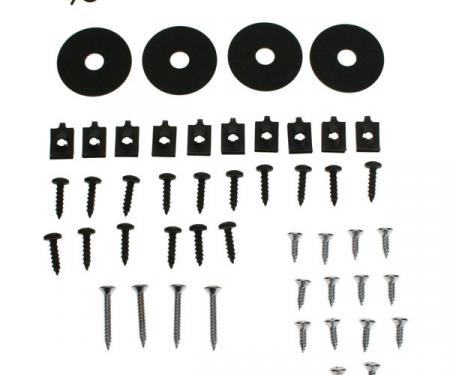 Ford Mustang Seat Side Shield Hardware Kit - 48 Pieces - Deluxe Interior