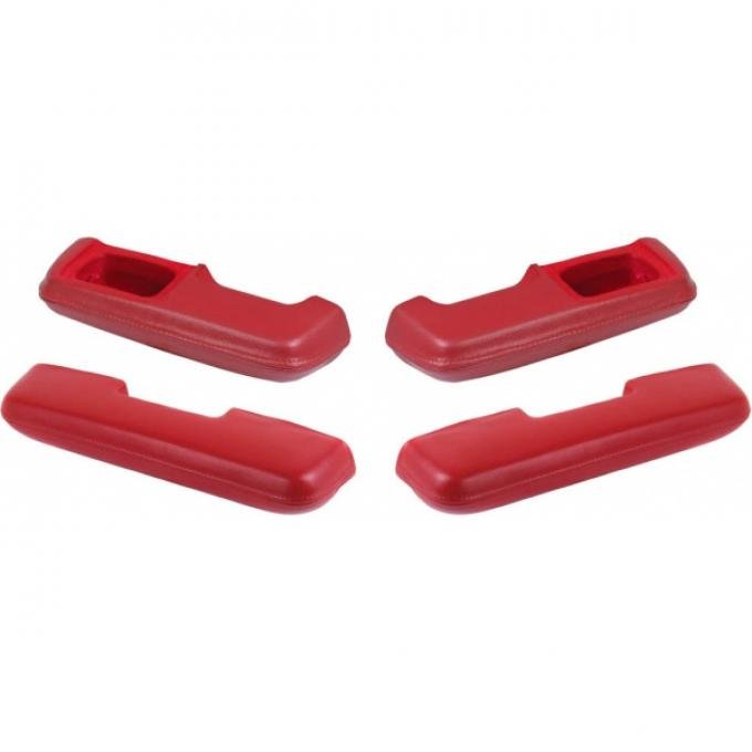 Armrest Pad Kit, Front & Rear, Red, Fairlane, 1967