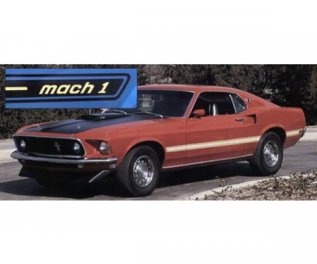 Ford Mustang Exterior Stripe Kit - Mach 1 - Black & Gold