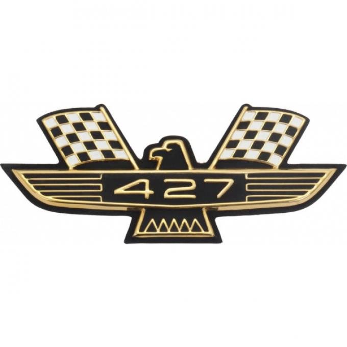 Galaxie Fender Emblem, 427 Bird, Black/Gold, 1963-1964