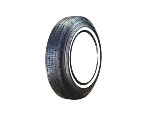 Tire, 800 X 14, 1 Whitewall, Tubeless, Goodyear Custom Super Cushion, 1961-64