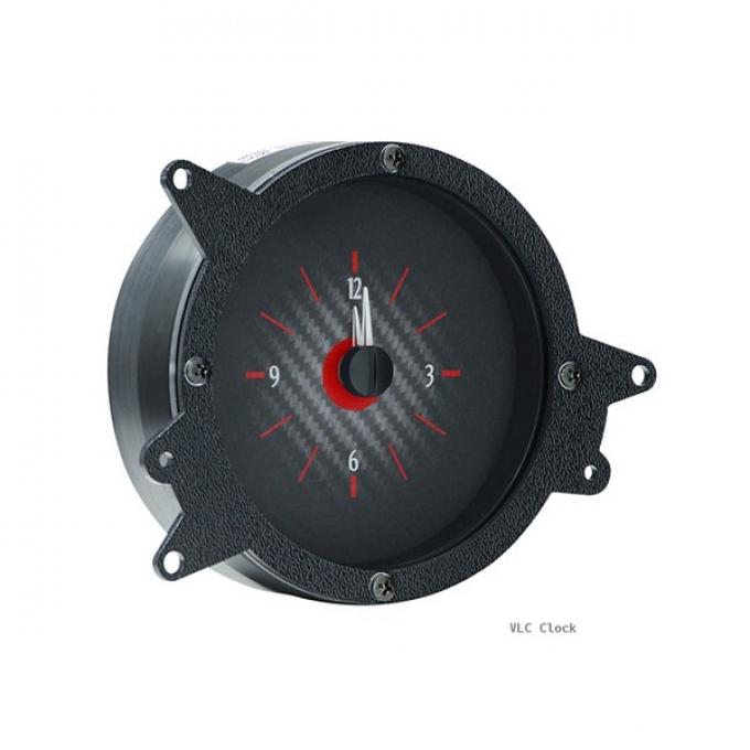 Ford Dakota VLC Analog Clock With Carbon Fiber Style Face, 1969-1970