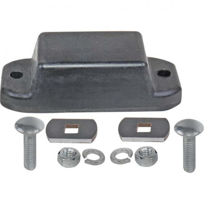 Model A Ford AA Truck Rear Axle Bumper Kit - 2 Rubber Bumpers With Mounting Hardware