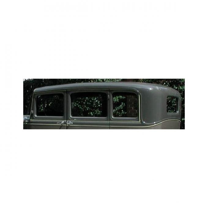 Model A Ford Window Glass Set - Standard Fordor Sedan & Town Sedan - Briggs (155B & 155D & 165B & 165D), Clear Glass