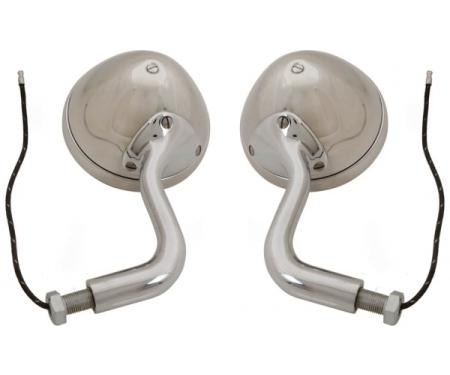 Model A Ford Cowl Lamps - Stainless Steel