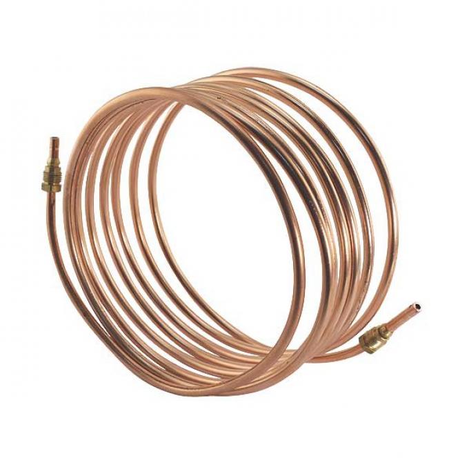 Fuel Line - Tank To Engine - Copper Line With Fittings - 14' Long - 1/4 OD - 1/2 Nut - Ford