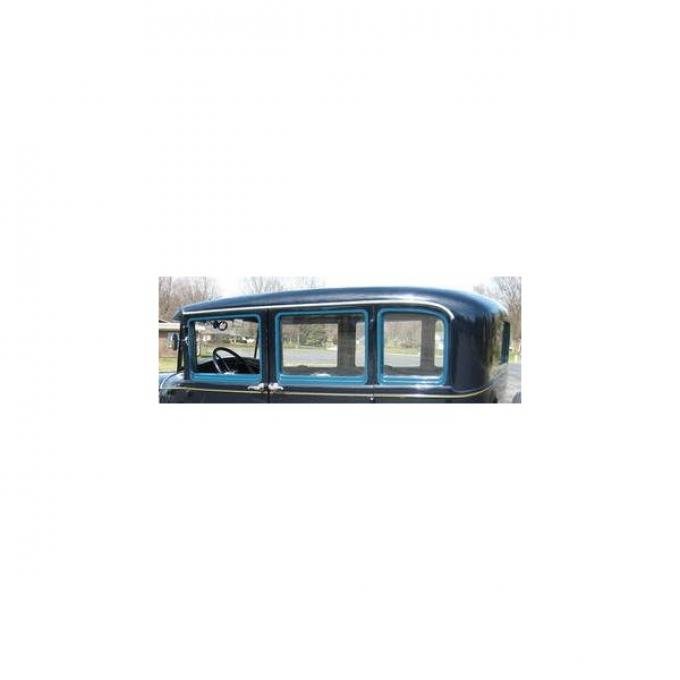 Model A Ford Window Glass Set - Standard Fordor Sedan & Town Sedan - Briggs (155B & 155D & 165B & 165D) - Concours Quality