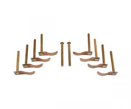 Model T Coil Box Terminal Bolt Set, 10-Piece, Brass, 1913-1914