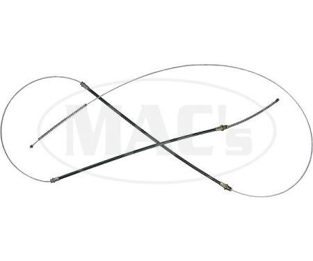 Rear Emergency Brake Cable - 144 Long - Ford Except Convertible & Victoria 4 Door & Station Wagon & Sedan Delivery