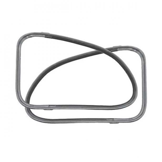 Rear Quarter Window Seals - Rubber - Flip-Out Style With Partial Surround Ring - Late 46 - 48 Ford Sedan Coupe