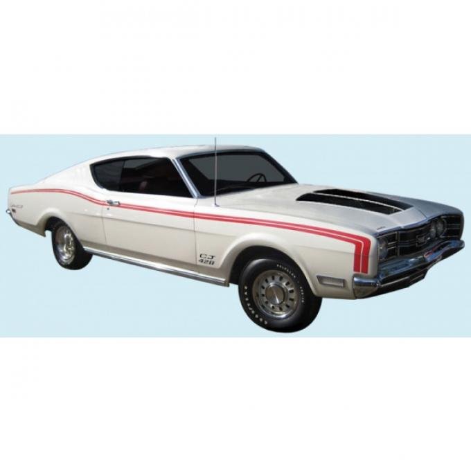 Mercury Cyclone Spoiler Stripe Kit, Montego, 1969 | Gold