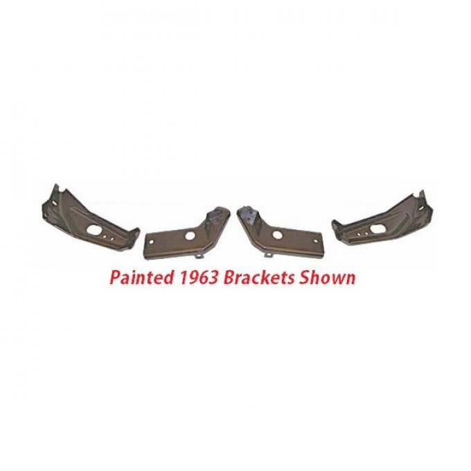 Ford Galaxie Bumper Brackets, Fiberglass, Rear, 1963-1964