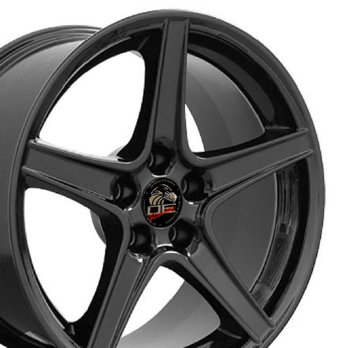 OE Replica Wheels FR06B - 18" Replica Wheel FR06B Fits Ford Mustang Saleen Rim 18x9 Black Wheel FR06B-18090-5450-24B