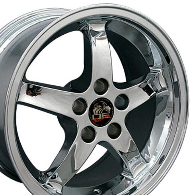 OE Replica Wheels FR04B - 17" Replica Wheel FR04 Fits Ford Mustang Cobra Rim 17x9 Chrome Wheel FR04B-D17090-5450-24C