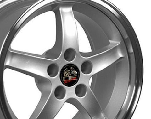 OE Replica Wheels FR04B - 17" Replica Wheel FR04 Fits Ford Mustang Cobra Rim 17x9 Silver Wheel FR04B-D17090-5450-24SM