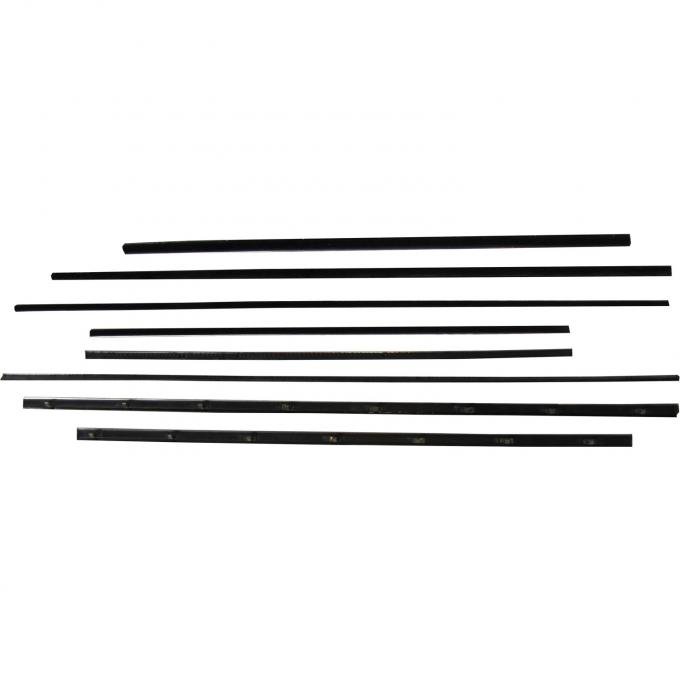 PUI 56 FORD 2 DR HTOP WINDOW 990915 | Belt Weatherstrip Kit - 8 Pieces - Doors & Quarter Windows - Ford 2-Door Hardtop