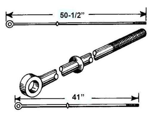 Brake Rod 6 Piece Set A-2499-B2864