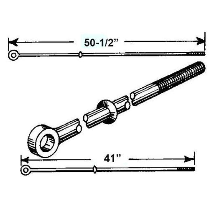 Emergency Brake Rod 40 7/8 A-2864