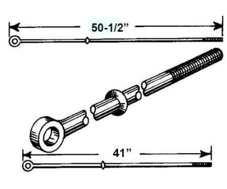 Emergency Brake Rod 40 7/8 A-2864