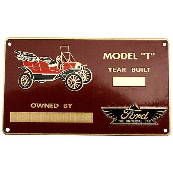 Model T Owners Plate T-18650-OP