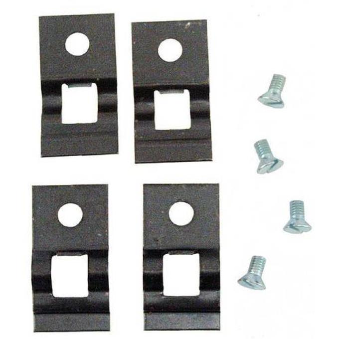 Door Latch Rod Plates Only (Set of 4) A-702403-S