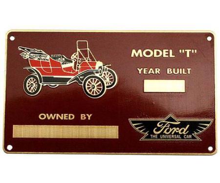 Model T Owners Plate T-18650-OP