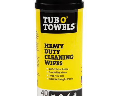 Tub O' Towels Heavy Duty Cleaning Wipes, 40-Count