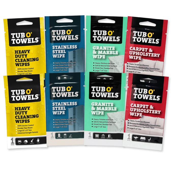 Tub O' Towels Granite & Marble Wipes, Single Pack