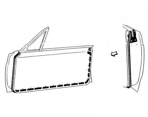 Dennis Carpenter Door Seal Kit - Hardtop & Convertible - 1966-67 Ford Fairlane Car C60Z-6320530-PR