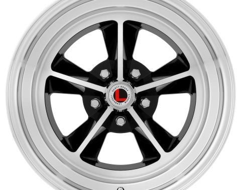 Legendary Wheels 1964-1973 Ford Mustang 15 X 7 Legendary GT9 Alloy Wheel, 5 on 4.5 BP, 4.25 BS, Gloss Black / Machined LW69-50754A