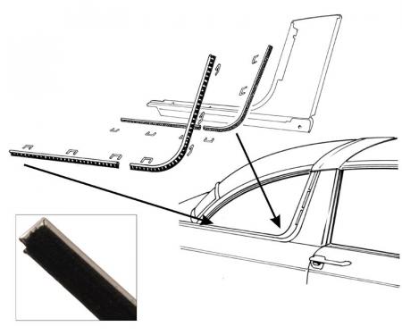 Dennis Carpenter Quarter Window Anti Rattle Kit - 1955-56 Ford Car B5A-6429732-SET