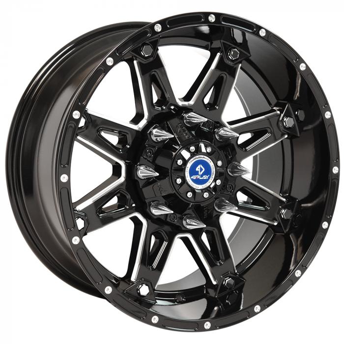 4Play Black Machined Face Custom Wheel fits Ford 8-Lug 20x10