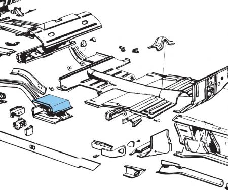 AMD Floor Pan Brace (Torque Box), Rear Upper, RH, 66-67 Fairlane 425-8466-4R