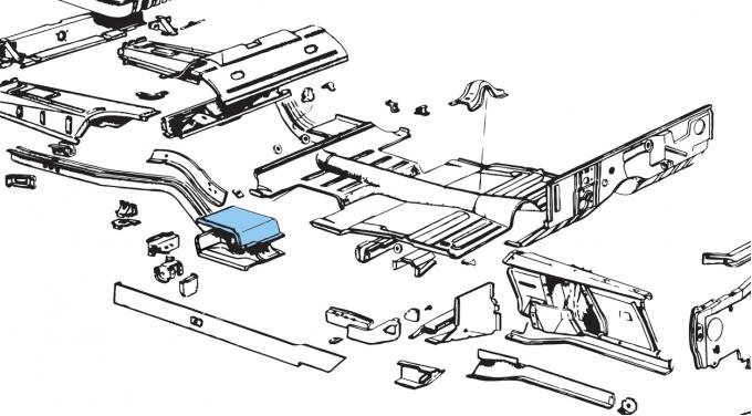 AMD Floor Pan Brace (Torque Box), Rear Upper, RH, 66-67 Fairlane 425-8466-4R