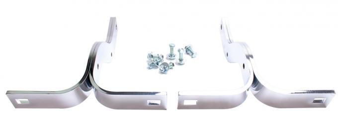 AMD Rear Bumper Bracket Set, Chrome, 48-52 F1 F2 Stepside; 53-72 F100 F250 Stepside 970-4553-CS