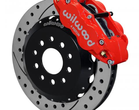 Wilwood Brakes 2005-2014 Ford Mustang Forged Narrow Superlite 6R Big Brake Front Brake Kit (Hat) 140-9110-DR