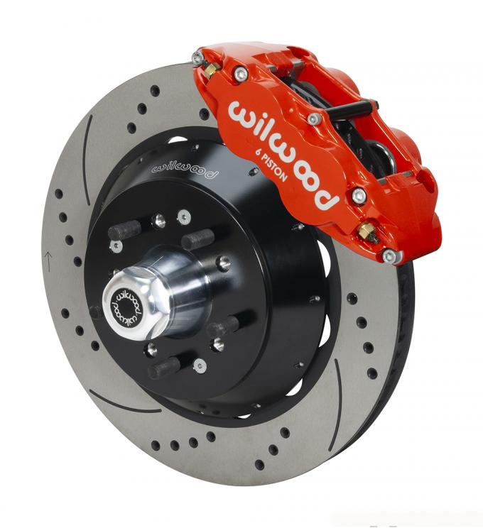 Wilwood Brakes 1957-1967 Ford F-100 Forged Narrow Superlite 6R Big Brake Front Brake Kit (Hub) 140-14838-DR