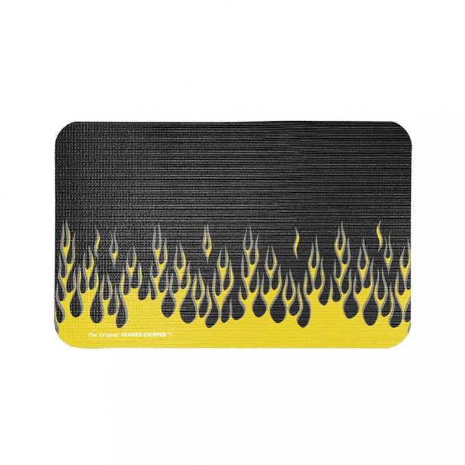 Fender Gripper Yellow and Silver Flames Mat FG2303