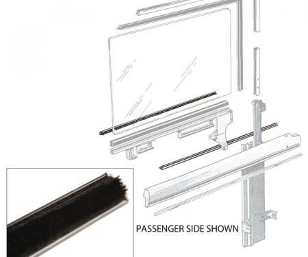 Dennis Carpenter Door Glass Anti-Rattlers - Left - Crown Victoria & Convertible - 1955-56 Ford Car   B5A-7621453-PR