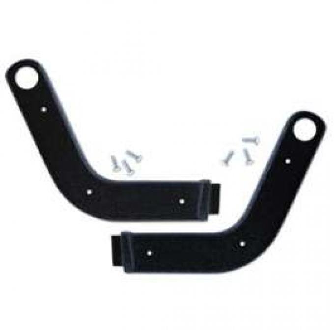 Bucket Seat Hinge Covers - Inner - Black Plastic