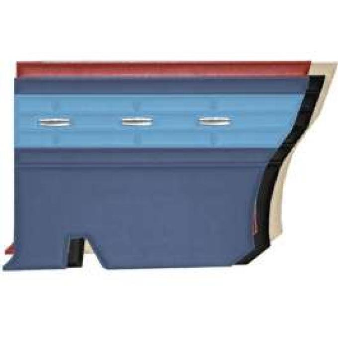 Rear Side Panels, Hardtop, Blue, Fairlane 500, 1964