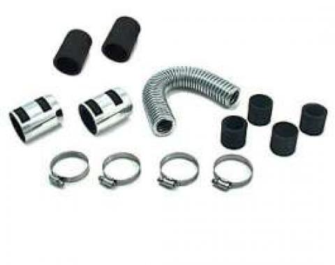 12 INCH SS RADIATOR HOSE KIT WITH CHROME ENDS