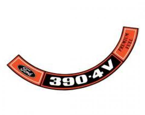 Air Cleaner Decal - 390-4V Premium Fuel