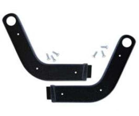 Bucket Seat Hinge Covers - Inner - Black Plastic