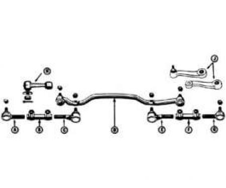 Inner Tie Rod - Power Steering - Left - V8