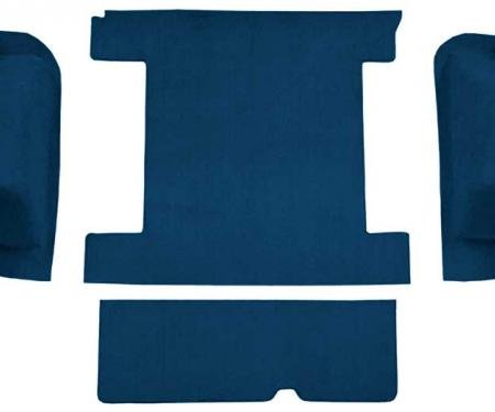 OER 1977 Ford Bronco w/ Tailgate Lock - Cargo Area - Molded Cutpile Carpet Kit - Blue F9312208