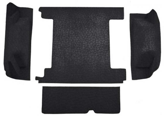 OER 1966-73 Ford Bronco w/ 2 Gas Tanks & Tailgate Lock Cargo Area - Loop Carpet Kit - Black F9311001