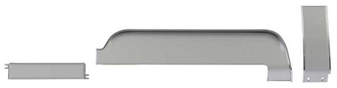 OER 1967 Mustang, Brushed Aluminum Dash Trim Set, with Aluminum Inserts, w/o AC, 3 Piece Set 04410F