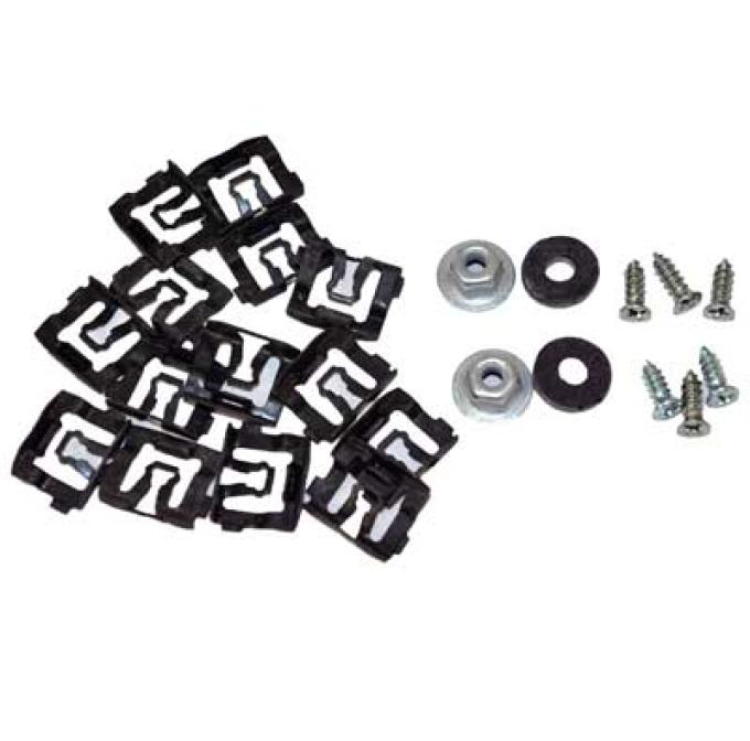 OER 1966-68 Mustang Convertible 24 Piece Windshield Molding Clip Kit HK402