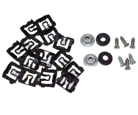 OER 1966-68 Mustang Convertible 24 Piece Windshield Molding Clip Kit HK402